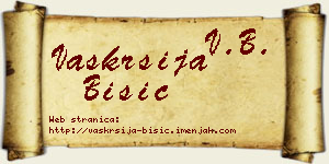 Vaskrsija Bisić vizit kartica